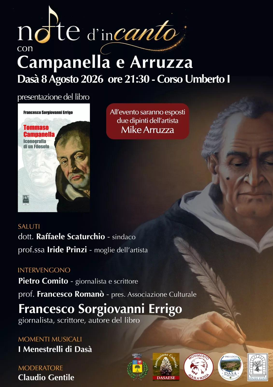 Dasà, “Not(t)e d'incanto” accende i riflettori su Campanella e Mike Arruzza
