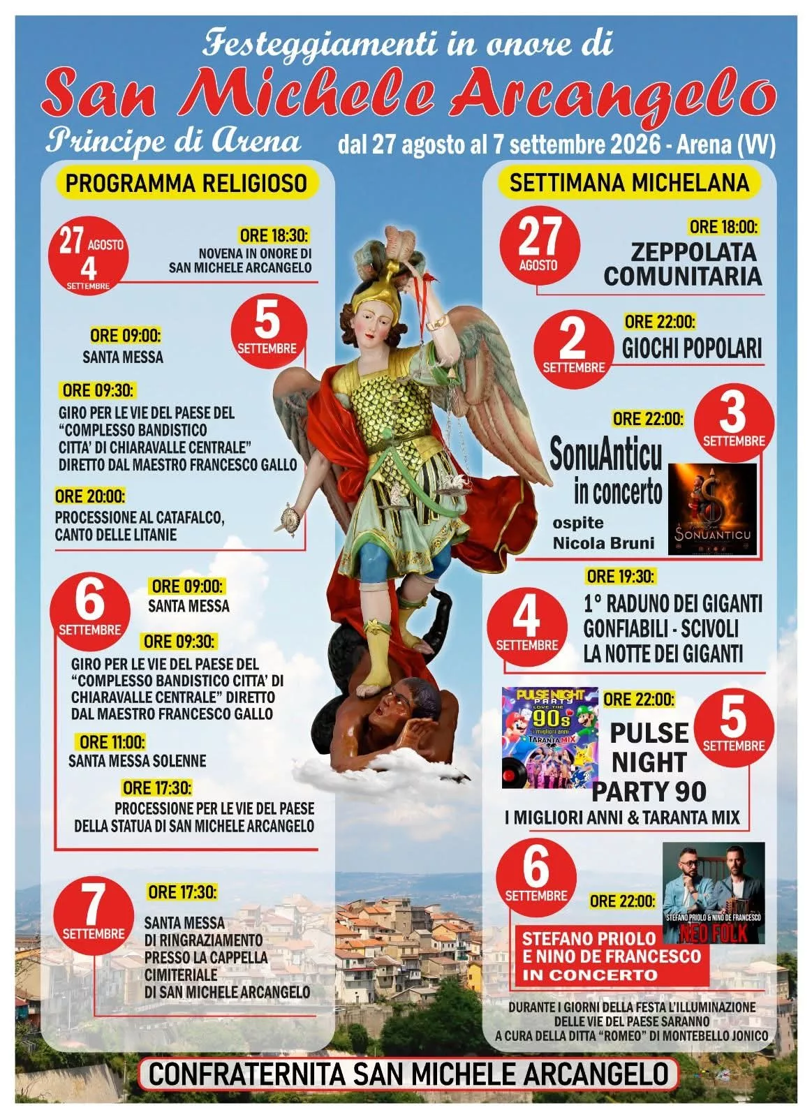 Arena celebra San Michele: cinque giorni tra fede, tradizione e musica